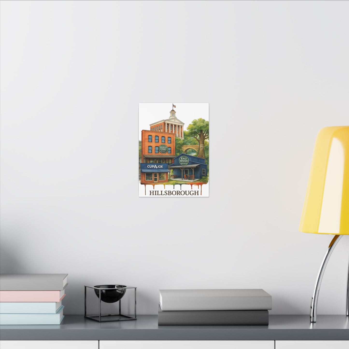 Hillsborough Townscape Matte Canvas Wall Art