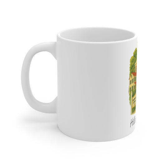Hillsborough, NC Illustrated Landmark Mug