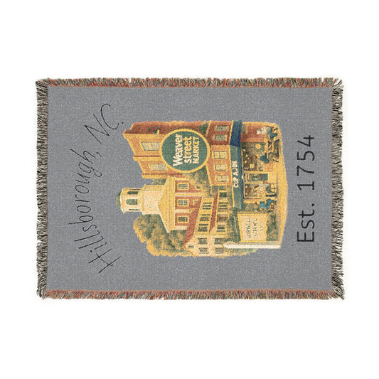 Woven Blanket – Hillsborough NC Historic Townscape Throw
