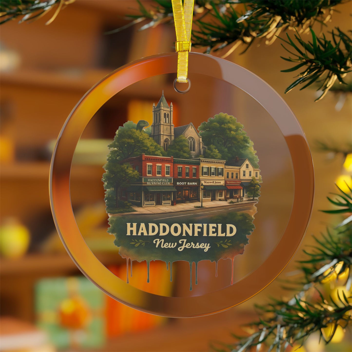 Haddonfield, NJ • Glass Ornament