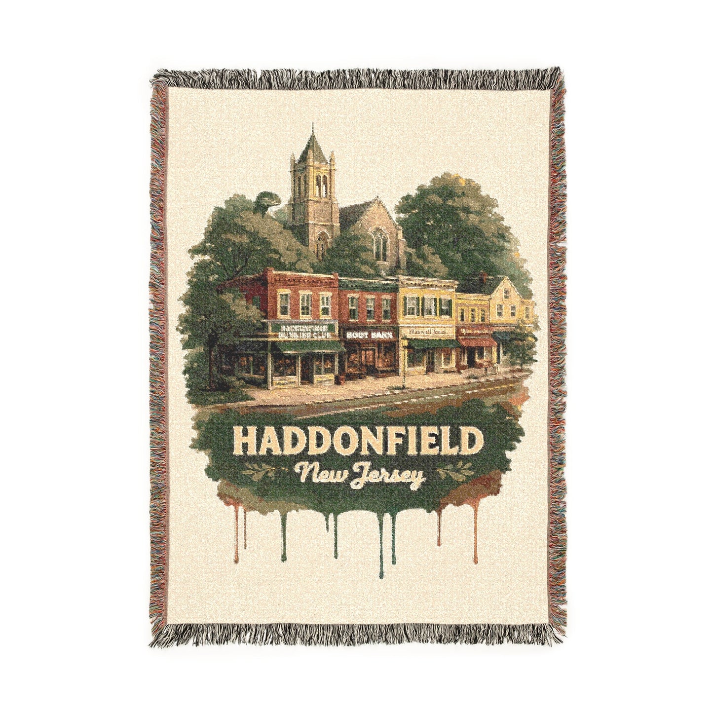 Haddonfield, NJ • Woven Throw Blanket