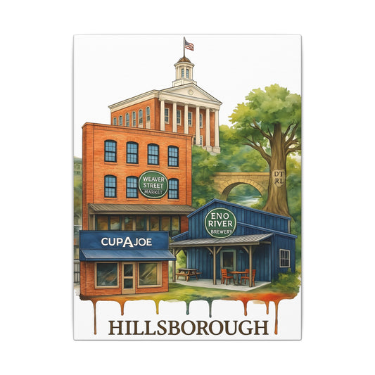 Hillsborough Townscape Matte Canvas Wall Art